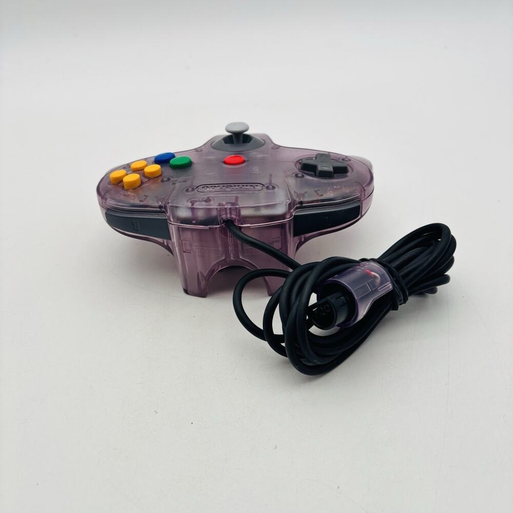 Nintendo 64 N64 OEM Clear Atomic Purple Controller Tight Stick, Working / Tested - Picture 5 of 12